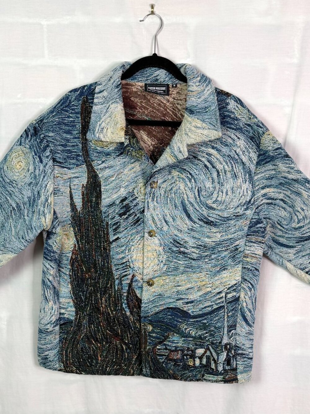 Massive Starry Night Van Gogh Button Front Tapestry Jacket Medium